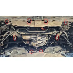 ylna aluminiowa osłona silnika elektrycznego Tesla Y (2020-2023)